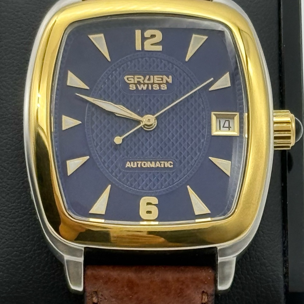 Men's Blue and Gold Watch